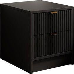 Meubella - Nachtkastje Tavares - Zwart - 35 cm
