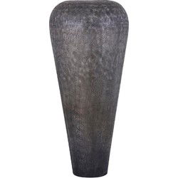 PTMD Mumbay Bloempot - 49 x 49 x 108 cm - Aluminium - Zwart