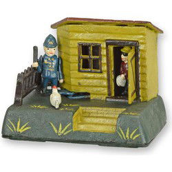 A CAST IRON THIEF AND ROBBERY MECHANICAL BANK