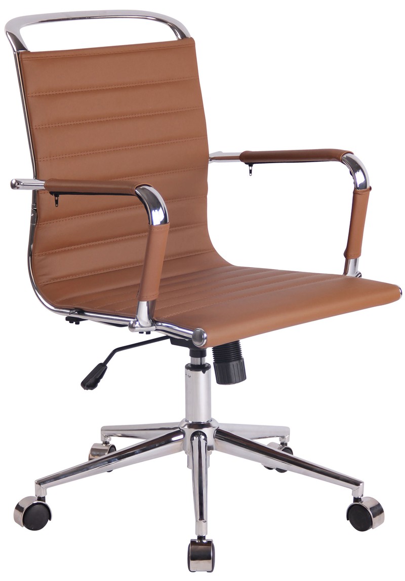 Bureaustoel - Stoel - Modern - In hoogte verstelbaar - Kunstleer - Bruin - 57x62x103 cm - Luxe Comfort - |