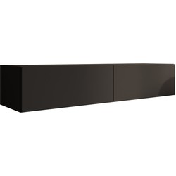 Meubella - TV-Meubel Palm - Mat zwart - 160 cm