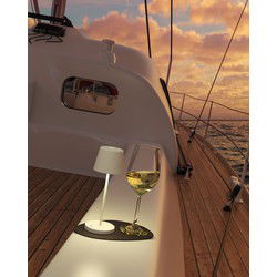 Silwy x Sompex | Tafellamp MONACO | wit| oplaadbare tafellamp | Magnetisch | Ideaal voor camping of boot