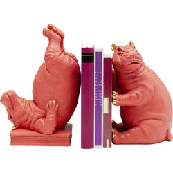 Kare Boekensteun Hippo Pink (set van 2)