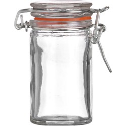 Urban Living Voorraadpotje/kruidenpotje - mini - 70 ml - glas - met beugelsluiting - Voorraadpot