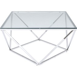 Kare Salontafel Cristallo Silver