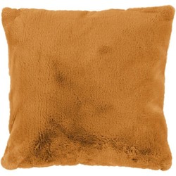 Tapijtenloods Heaven Vacht - Kussen Fluffy - Hoogpolig - Soft Touch Effen - Geel- 48x48 CM