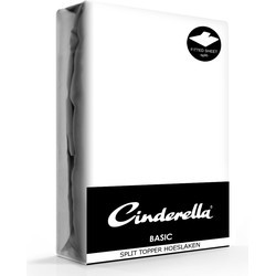 Cinderella Splittopper Hoeslaken Basic Percaline White-160 x 200 cm