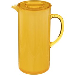 5Five Sapkan/schenkkan karaf met deksel - geel - 1950 ml - kunststof - Schenkkannen