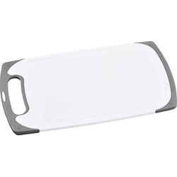 Snijplank - 2x - wit - 15 x 25 cm - kunststof - anti-slip - Keukenbenodigdheden - Snijplanken