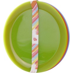 24x Onbreekbare borden gekleurd 21 cm - Dinerborden