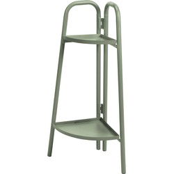 Pro Garden Plantenrek/plantentafel - groen - metaal - 26 x 26 x 70 cm - inklapbaar - Plantenrekjes