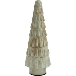 PTMDLuka Kerstmis Ornament - 15 x 15 x 38 cm - Glas - Creme