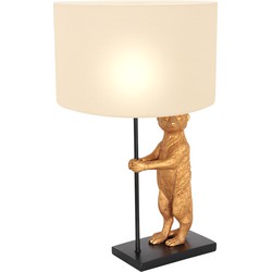 Anne Light and home tafellamp Animaux - zwart - metaal - 30 cm - E27 fitting - 8225ZW