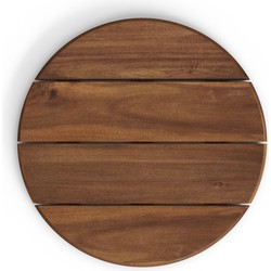 Kave Home - Rond tafelblad Saura van acaciahout met walnoot afwerking Ø55 cm FSC 100%