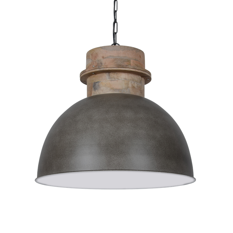Hanglamp Legno 40 cm cement kleur - 