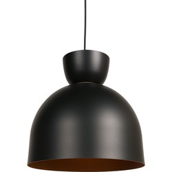 Mexlite hanglamp Skandina - zwart - metaal - 35,5 cm - E27 fitting - 3683ZW
