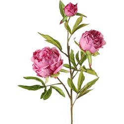 Topart Kunstbloem pioenroos Spring Dream - roze - 73 cm - kunststof - Kunstbloemen