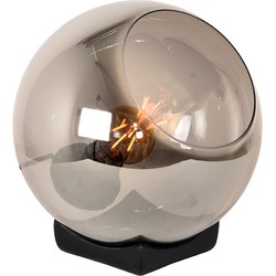 LABEL51 - Tafellamp Firo - Smoke Glas - Zwart Metaal