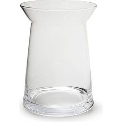 Transparante trechter vaas van glas - D23 x H30 cm - Boeketvaas - Vazen