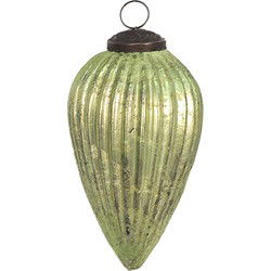 Clayre & Eef Kerstbal Groen Glas
