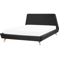 VIENNE  - Tweepersoonsbed - Zwart - 160 x 200 cm - Fluweel
