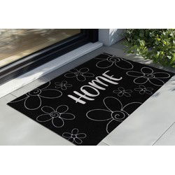 Wasbare Deurmat Binnen – Home – Anti-slip & Absorberend, Voor Hal of Entree - Zwart- 40x60 CM