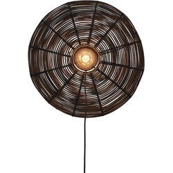 Wandlamp Tanami - Rotan Zwart - Ø55cm