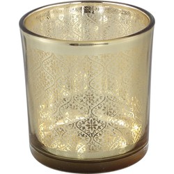 PTMD Morin Windlicht - 7 x 7 x 8 cm - Glas - Goud