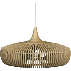Clava Dine Wood houten hanglamp naturel - met koordset wit - Ø 43 cm