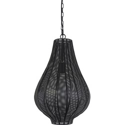 Light & Living - Hanglamp Micha - 29x29x48.5 - Zwart