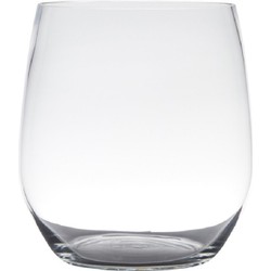 Transparante home-basics vaas/vazen van glas 15 x 12 cm Tony - Vazen