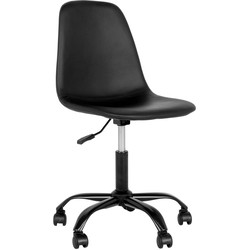 Stockholm Office Chair - Office chair in black PU with black legs HN1225