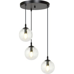 moderne hanglamp Fabbri Zwart 3-lichts  - Øcm