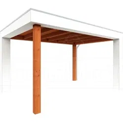 Trendhout douglas overkapping Verona rechts, 400 x 335 cm