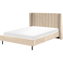 VILETTE  - Tweepersoonsbed - Beige - 140 x 200 cm - Fluweel