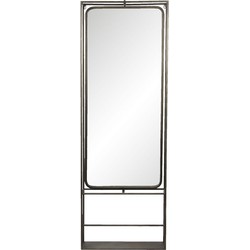 Clayre & Eef Spiegel  60x180 cm Bruin Ijzer Glas Rechthoek Staande spiegel