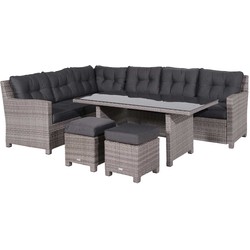 Garden Impressions Jaru lounge dining set links met extra luxe kussens