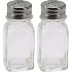 10x stuks peper en zout set 2-delig 9 cm - Peper en zoutstel