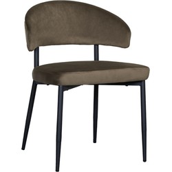LABEL51 Eetkamerstoel Bliss - Hunter - Fluweel - Black Frame