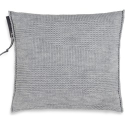 Knit Factory Joly Sierkussen - Licht Grijs - 50x50 cm - Inclusief kussenvulling