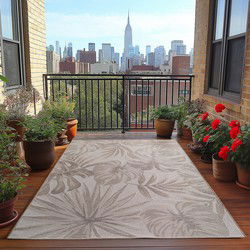 Desert Solid Buitenkleed – Outdoor Vloerkleed, Boho Look, Weer- & UV-bestendig - Beige- 200x290 CM