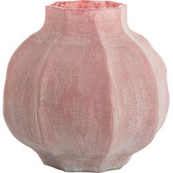 Light&living Vaas Ø32,5x32 cm TEJEDA glas donker roze
