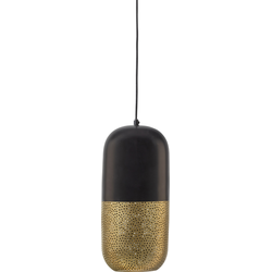 WOOOD Exclusive Tirsa Hanglamp - Metaal - Zwart/Brass - 46x20x20