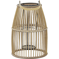 Beliani HOSTE - Lantaarn-Beige-Bamboehout
