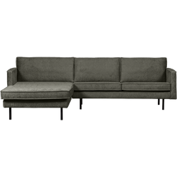 BePureHome Chaise Longue Links Rodeo - Velvet - Frost - 85x300x155