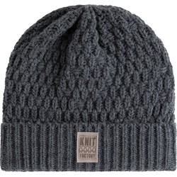 Knit Factory Jaida Gebreide Muts Heren & Dames - Big Beanie - Antraciet - One Size