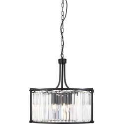 Hanglamp Victoria Metaal L:46cm Zwart