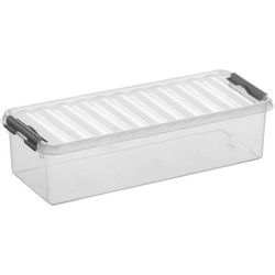 Sunware opbergbox - transparant - 3.5L - 38 x 14 x 9 cm - Opbergbox
