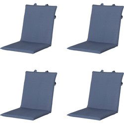 Madison -  Stapelstoelkussen Panama safier blue - Ca. 97x49 cm - Set van 4