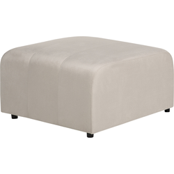 Beliani FALSTERBO - Ottomaan-Beige-Fluweel